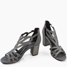Sandale cu toc Bassam Gri