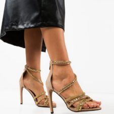 Sandale cu toc Boadicea Nude