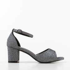 Sandale cu toc Bride Gri