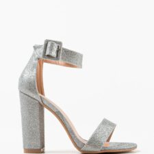 Sandale cu toc Bruno Argintii