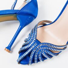 Sandale cu toc Castellano Albastre