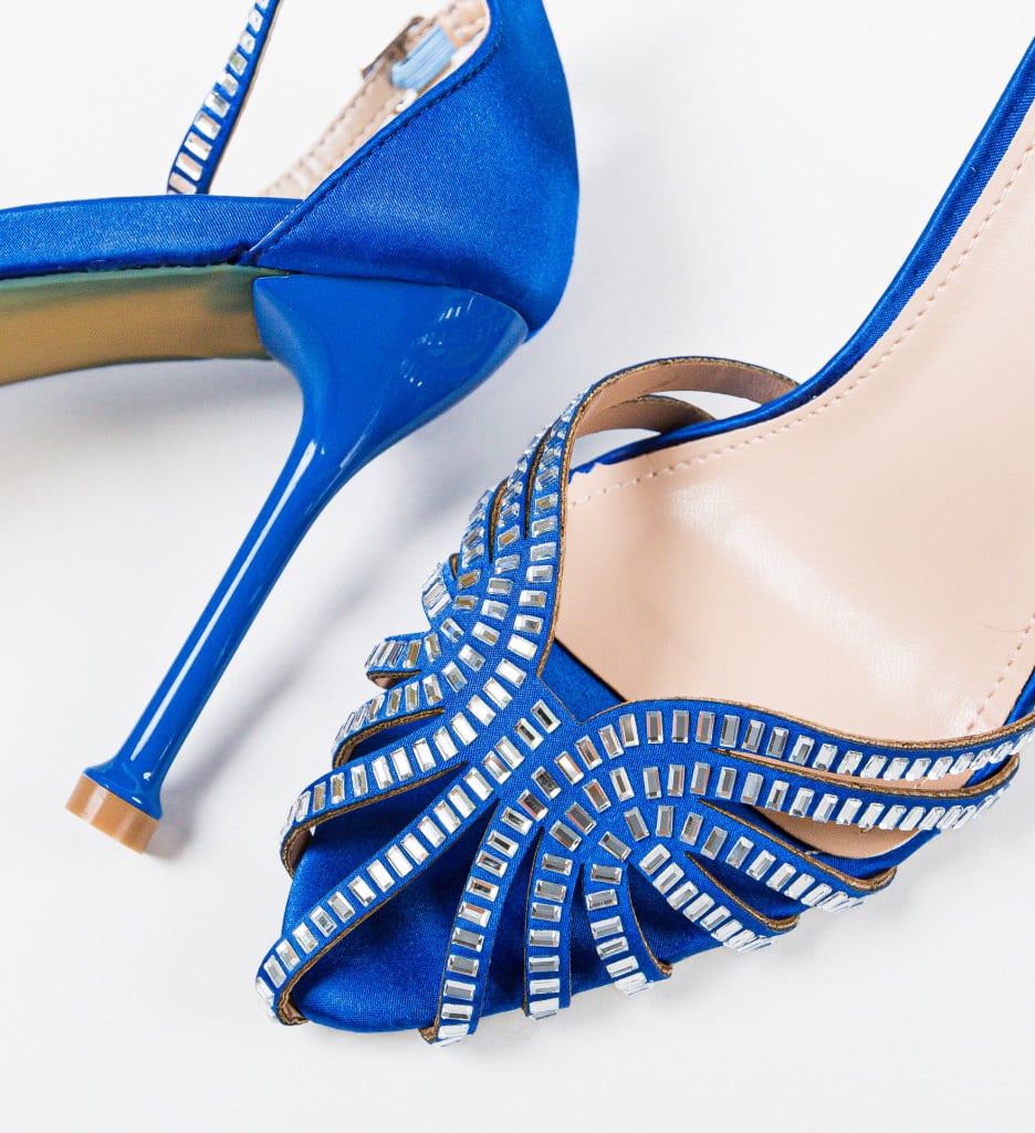 Sandale cu toc Castellano Albastre 1 Sandale cu toc Castellano Albastre