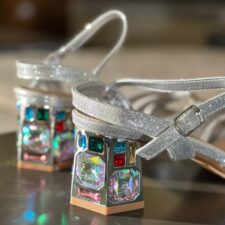 Sandale cu toc Chandra Argintii