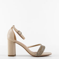 Sandale cu toc Chariss Bej