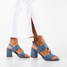 Sandale cu toc Cline Albastre