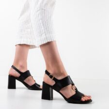 Sandale cu toc Cline Negre