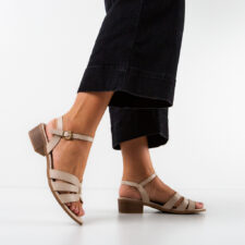 Sandale cu toc Conley Bej