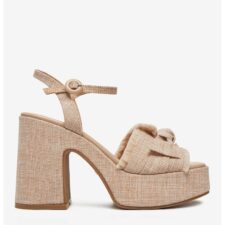 Sandale cu toc  Culoare Bej