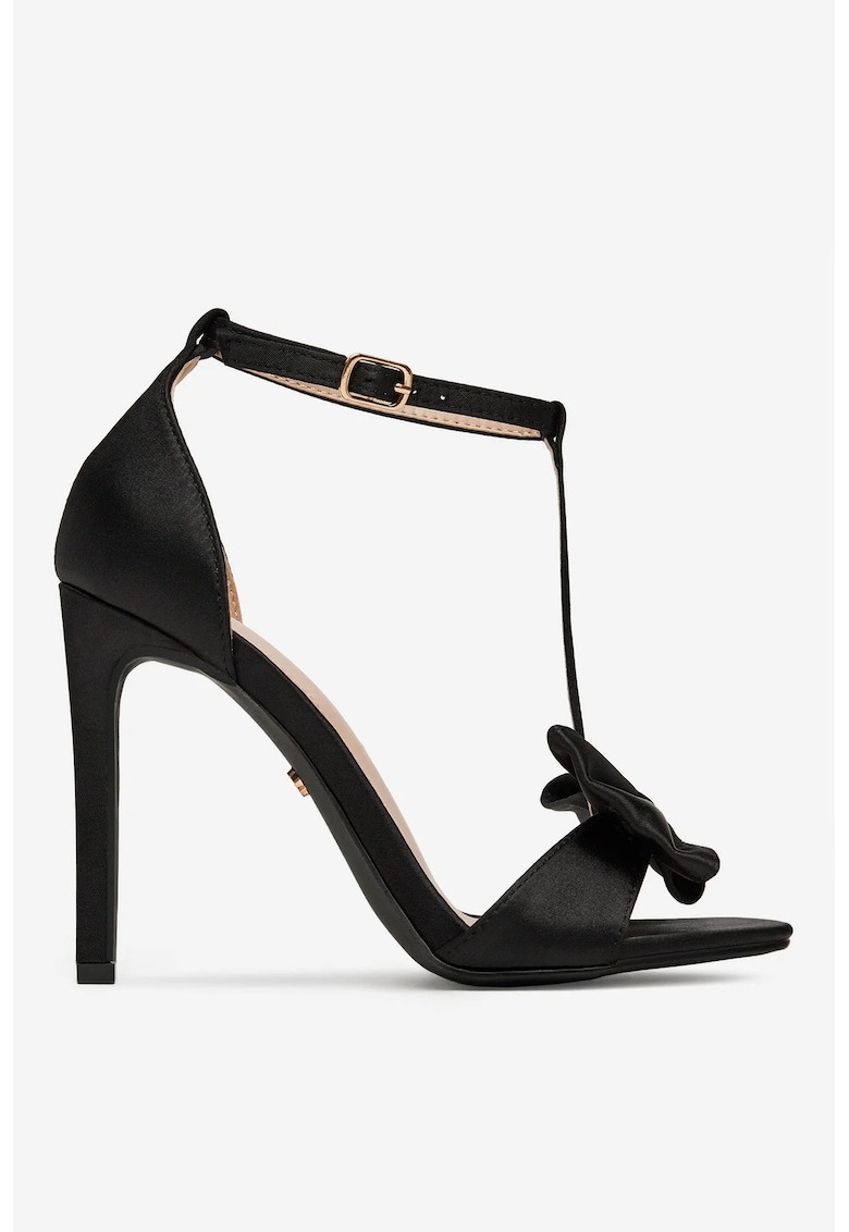 Sandale cu toc Culoare Negru 1 Sandale cu toc  Culoare Negru