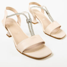 Sandale cu toc Dance Bej