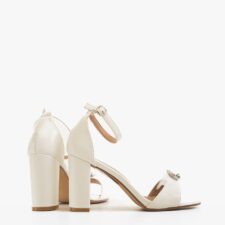 Sandale cu toc Demena Albe