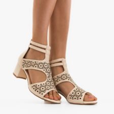 Sandale cu toc Drydyna Bej