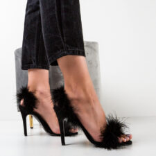 Sandale cu toc Dusa Negre