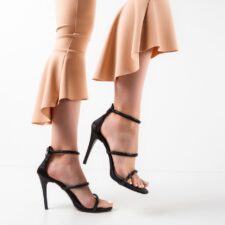 Sandale cu toc Edeta Negre 4