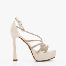 Sandale cu toc Ellis Albe
