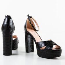 Sandale cu toc Emilia Negre