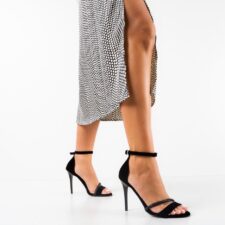 Sandale cu toc Emric Negre