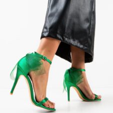 Sandale cu toc Eskau Verzi