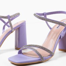 Sandale cu toc Estrada Mov