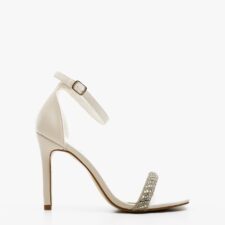 Sandale cu toc Eteset Albi