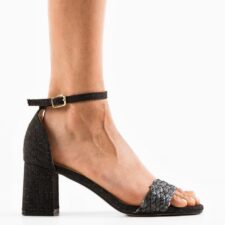 Sandale cu toc Farai Negre