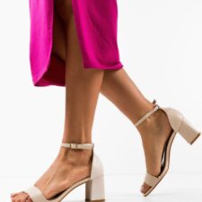 Sandale cu toc Ffion Bej
