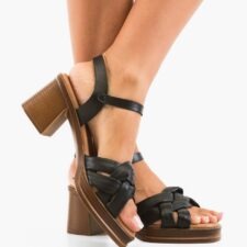Sandale cu toc Filing Negre