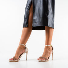 Sandale cu toc Flam Bej