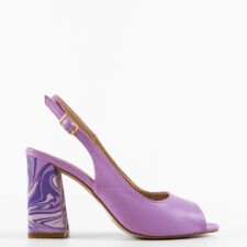 Sandale cu toc Flogre Mov