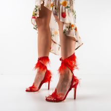 Sandale cu toc Flyfor Rosii