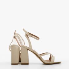 Sandale cu toc Franklin Albe