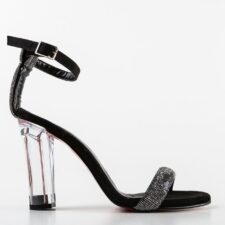 Sandale cu toc Gafeina Negre