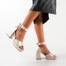 Sandale cu toc Gerard Bej