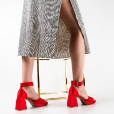 Sandale cu toc Gerard Rosii