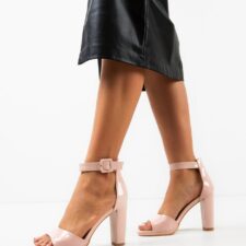 Sandale cu toc Ghideci Nude