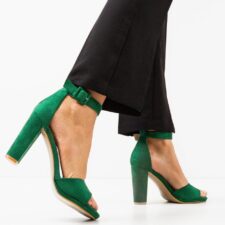 Sandale cu toc Ghideci Verzi