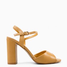 Sandale cu toc Glenna Camel
