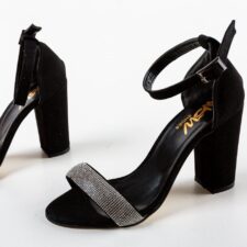 Sandale cu toc Hester Negre 2