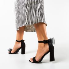 Sandale cu toc Huja Negre