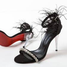 Sandale cu toc Hyner Negre 2