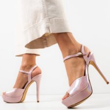 Sandale cu toc Ivy Roz