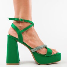 Sandale cu toc Jakki Verzi