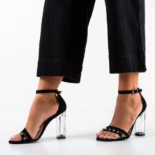 Sandale cu toc Javaid Negre