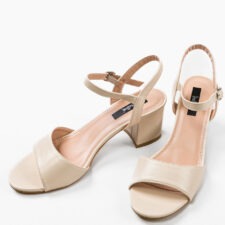 Sandale cu toc Jelisaveta Bej