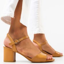 Sandale cu toc Jelisaveta Camel