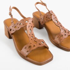 Sandale cu toc Jiano Camel