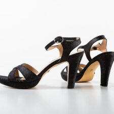 Sandale cu toc Jisko Negre