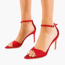 Sandale cu toc Kamars Rosii