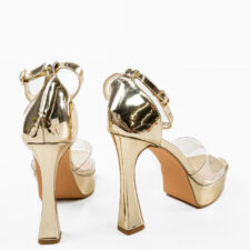Sandale cu toc Kassala Aurii