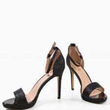 Sandale cu toc Kent Negre